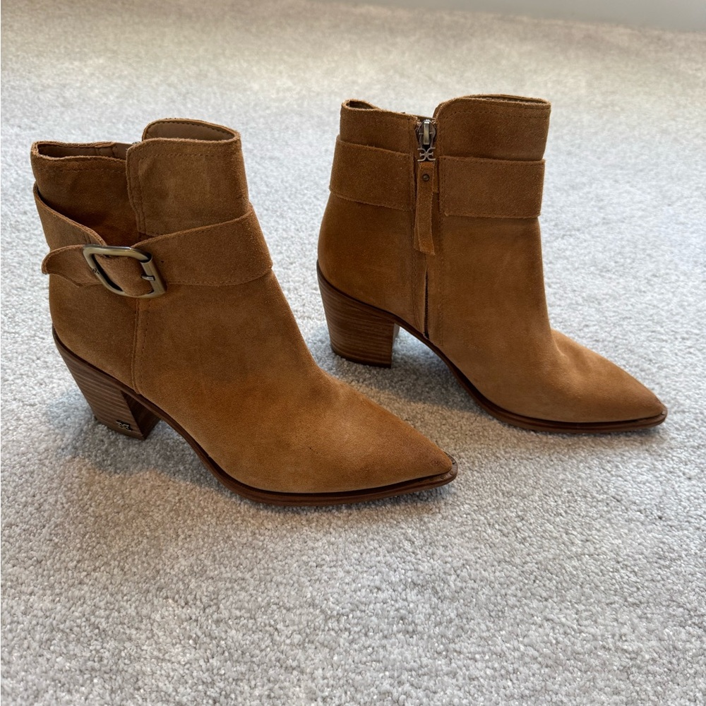 Sam Edelman Tan Suede Ankle Boots